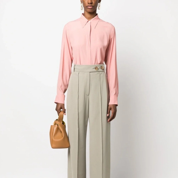 Dries Van Noten Purple Concealed Button Down Shirt, Size 36 - Picture 3 of 13